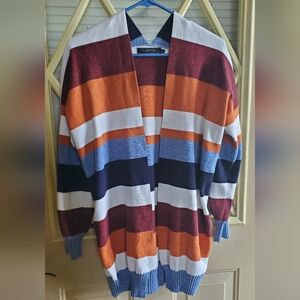 Zesica Multicolor Striped Women's Cardigan